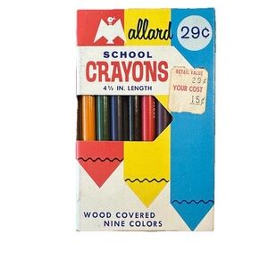 Vintage Mallard School Crayons Box